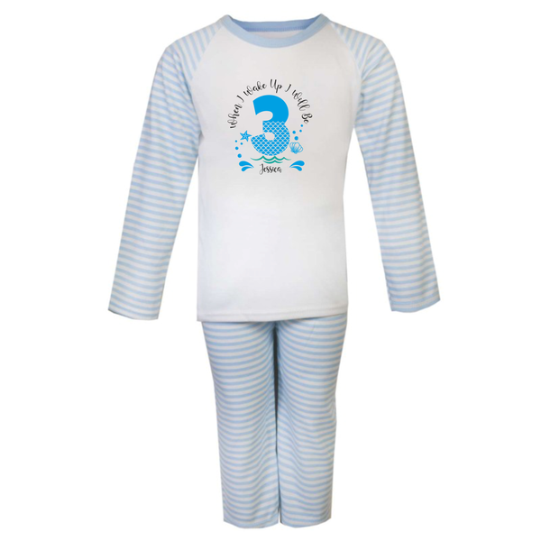 Personalised Mermaid Birthday Pyjamas