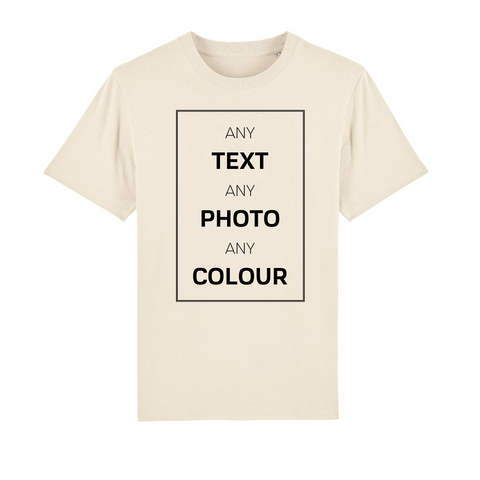 Personalised Custom Print T-Shirt -  Add Your Text, Photo,or Logo