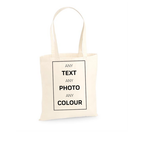 Custom Make Your Own Shopper Bag -  Add Any Photo or Logo