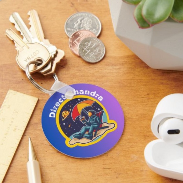 Direct Chandra Moon Landing Celebration Keychain - Indian Souvenir
