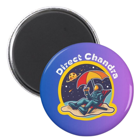 'Direct Chandra' Moon Celebration Fridge Magnet