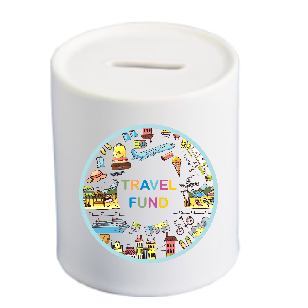 Adventure-Inspired Money Box: Travel-Themed Piggy Bank, Ideal Unisex Gift for kids
