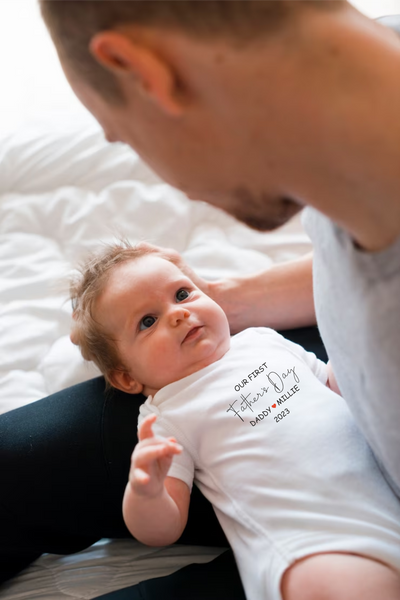 Our First Fathers Day Baby Onesie