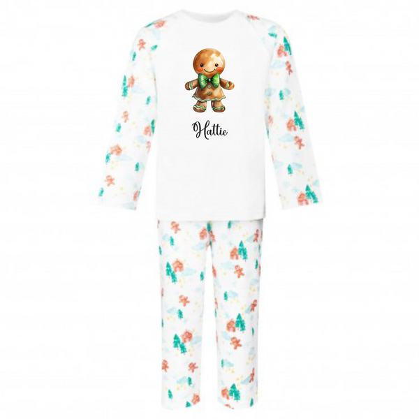 Personalised Christmas Pyjamas and Baby grow - Ginger Bread