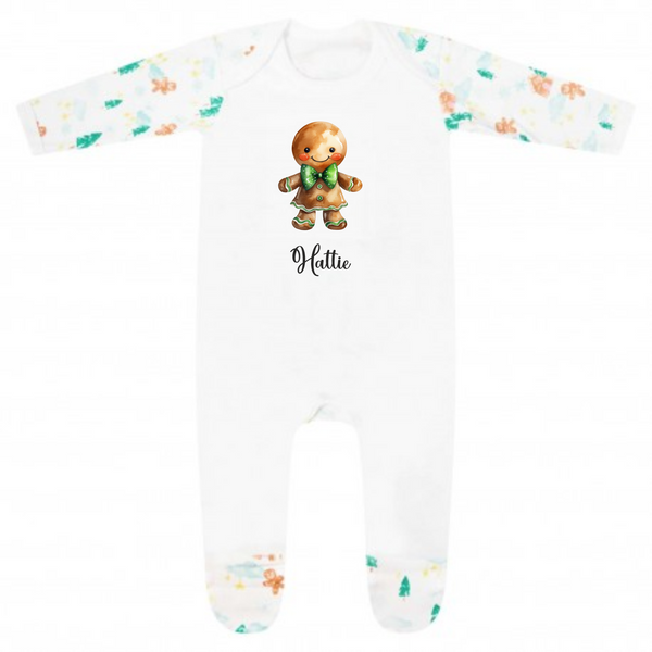 Personalised Christmas Pyjamas and Baby grow - Ginger Bread