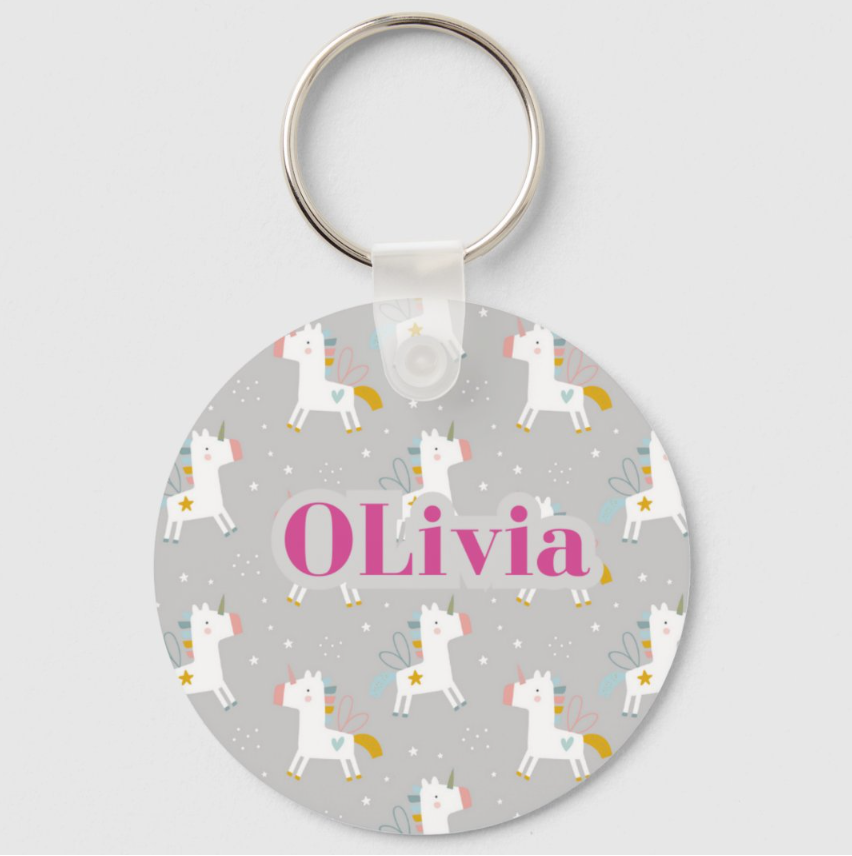 Personalised Unicorn Keychain