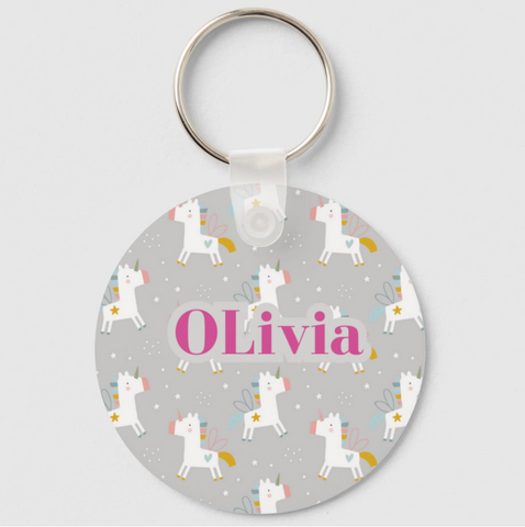 Personalised Unicorn Keychain