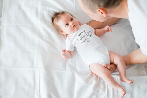 Our First Fathers Day Baby Onesie