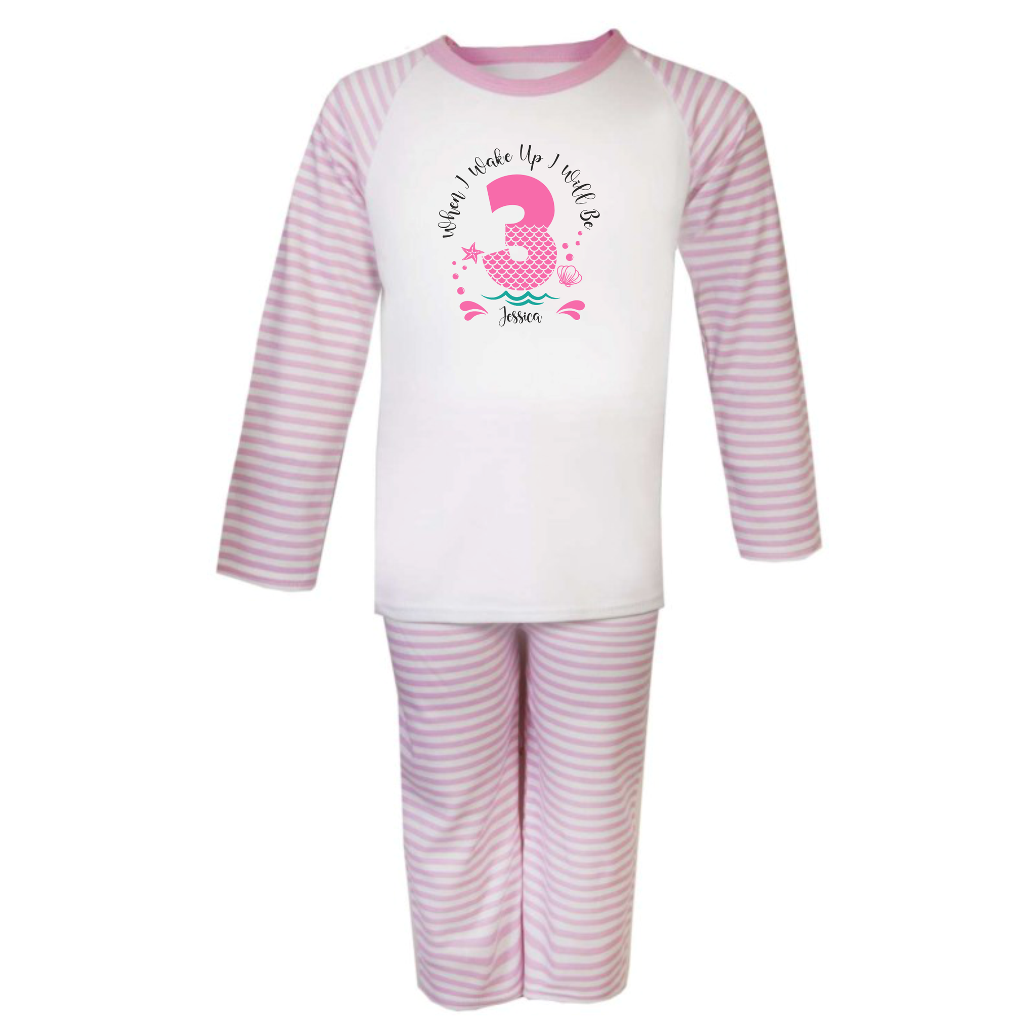 Personalised Mermaid Birthday Pyjamas