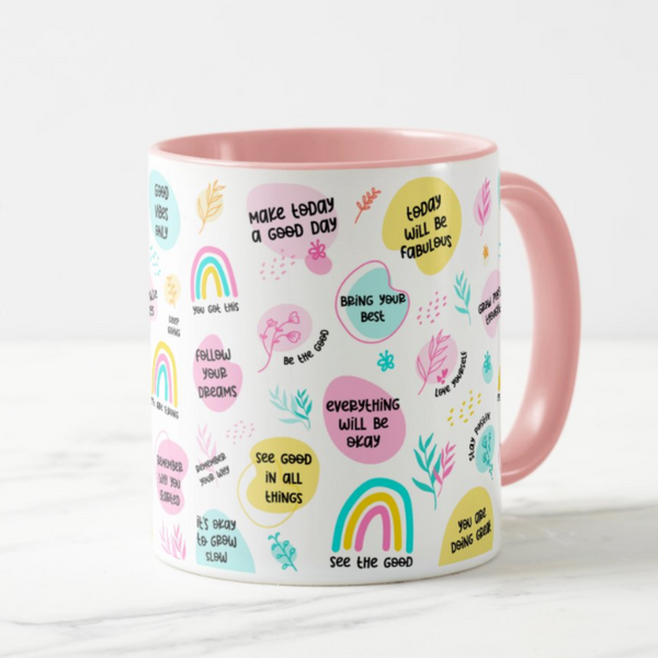 Motivational Text Mug for Back to School