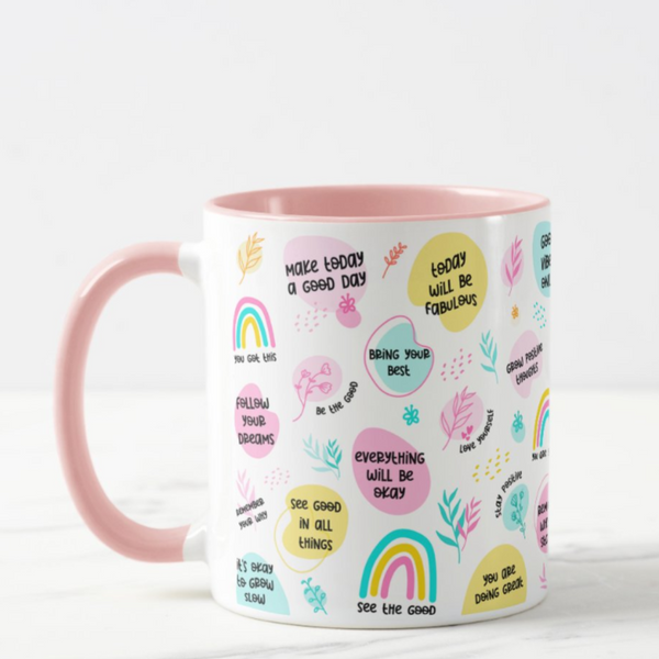 Motivational Text Mug for Back to School