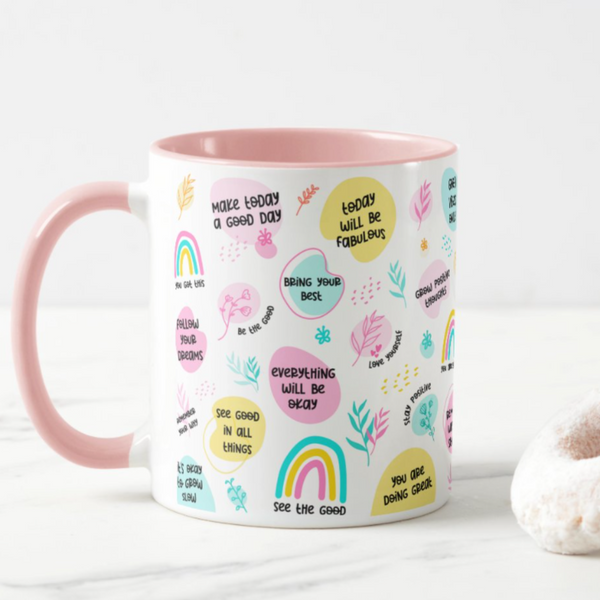 Motivational Text Mug for Back to School