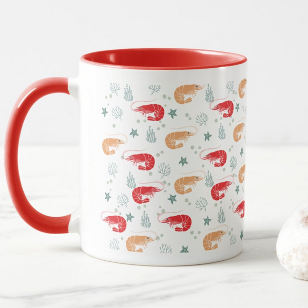 Prawn Pattern Coffee & Tea Mug