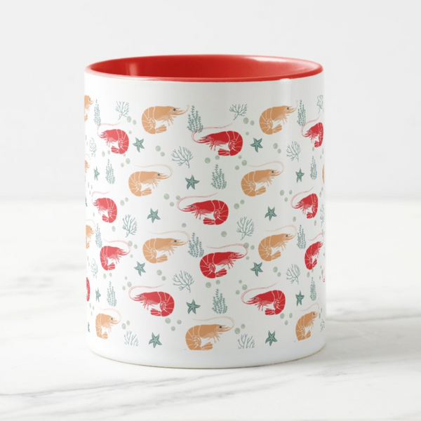 Prawn Pattern Coffee & Tea Mug