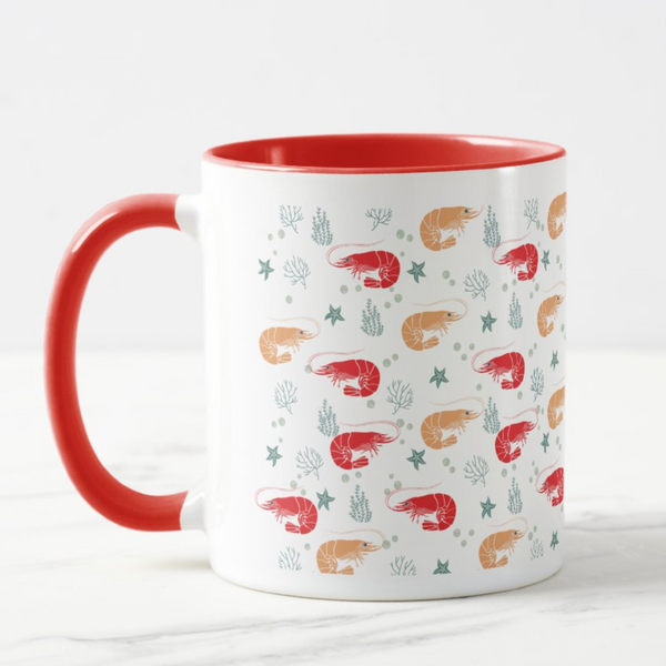 Prawn Pattern Coffee & Tea Mug