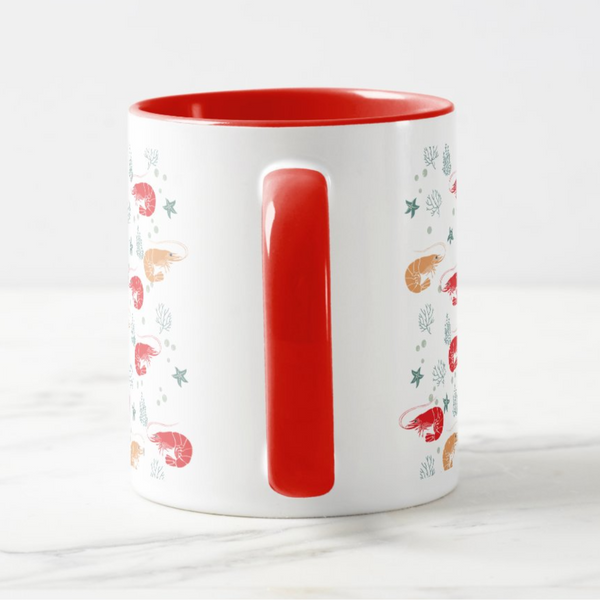 Prawn Pattern Coffee & Tea Mug