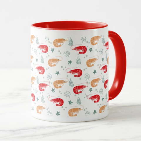 Prawn Pattern Coffee & Tea Mug