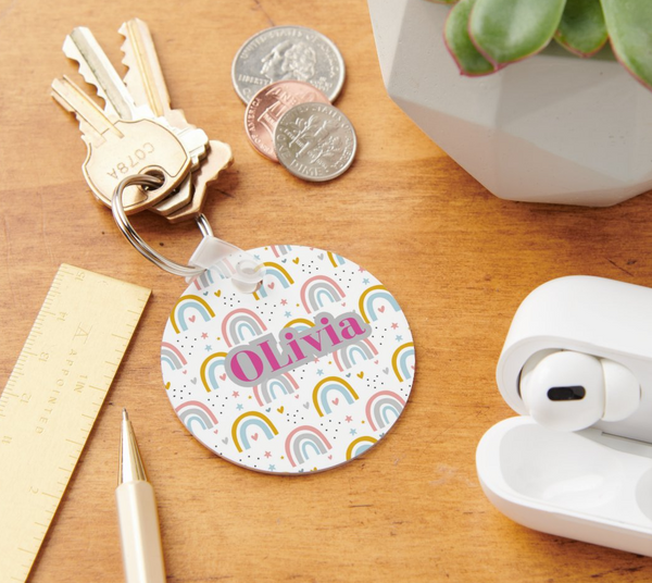 Personalised Rainbow Keychain
