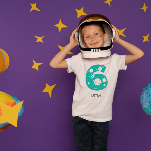 Personalised Space Birthday Boy/Girl TShirt