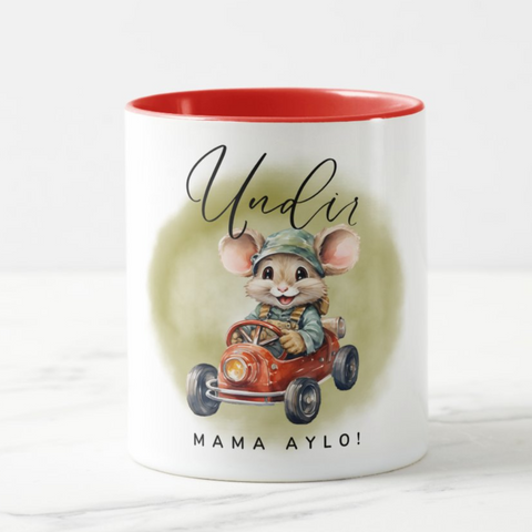 Undir Mama Aylo' Song Mug - Contrast Inner and Handle