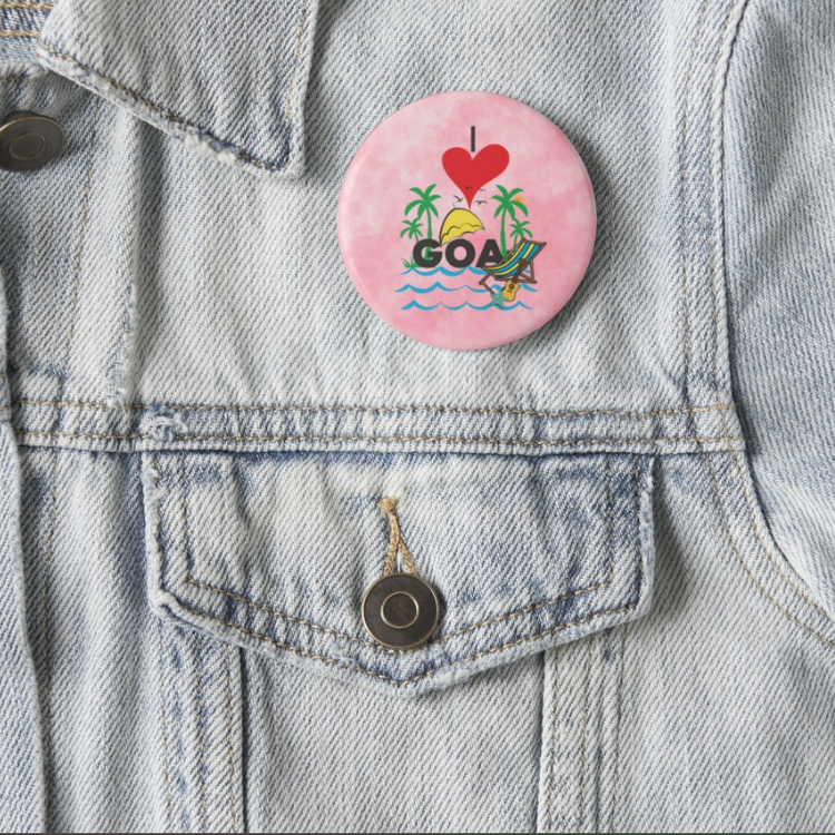 I love Goa In Badge