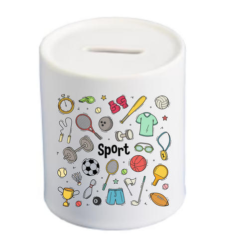 Sporty Touch Money Box: Sports-Themed Piggy Bank