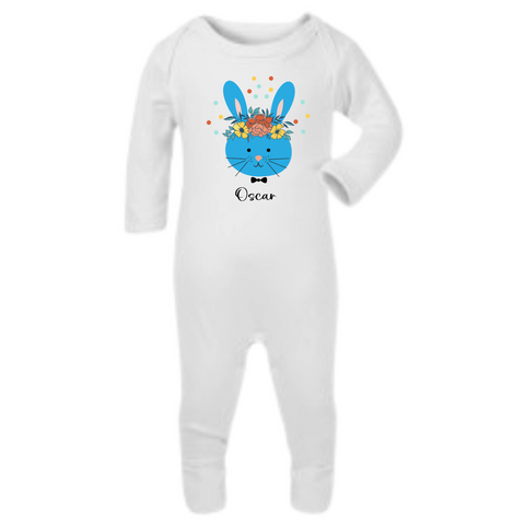 Floral Easter Bunny Baby grow