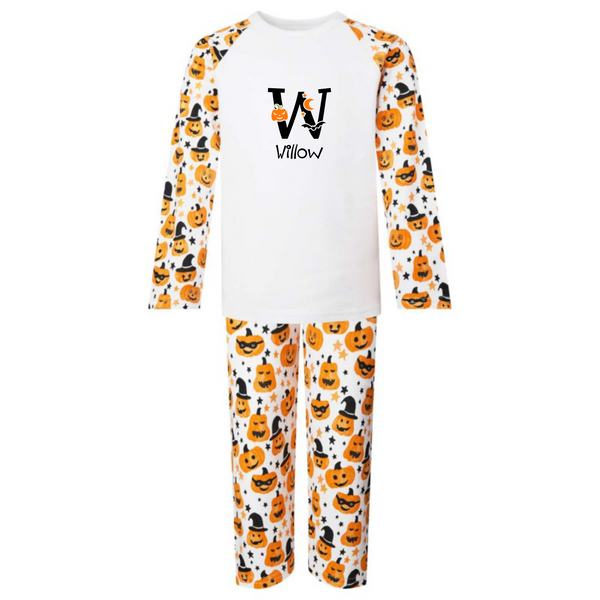 Halloween Name Printed Babygrow