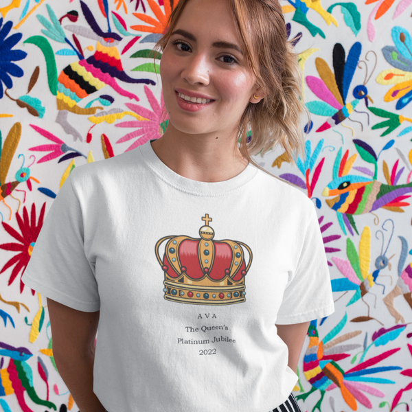 Personalised Queen's Crown Jubilee T-shirt