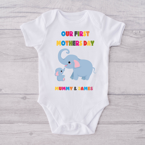 First Mothers Day Elephant Onesie