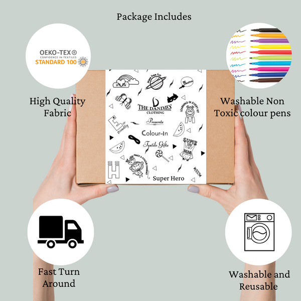 Kids Superhero Colouring Tablecloth