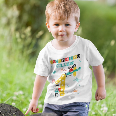 Superhero Kids Birthday T-shirt