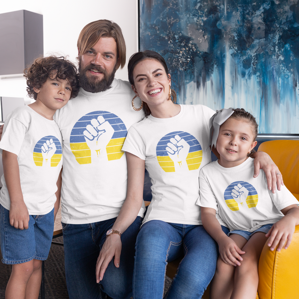 Ukraine Flag Hand T-Shirt