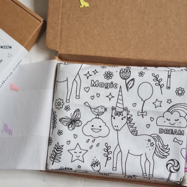 Unicorn Colour In Tablecloth