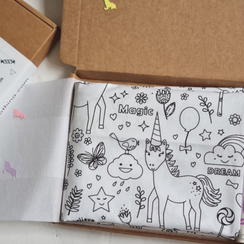 Unicorn Colour In Tablecloth