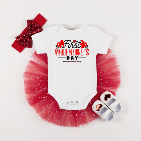 My First Valentines Outfit Personalised With Child Name