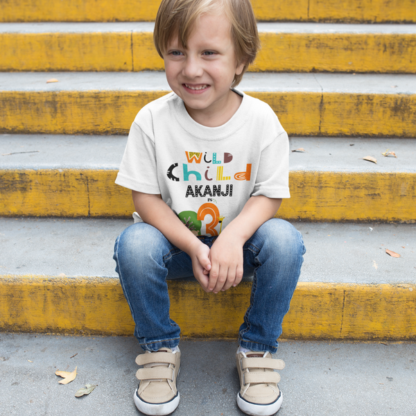 Personalised Safari Birthday Boy/Girl T-Shirt