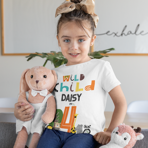 Personalised Safari Birthday Boy/Girl T-Shirt