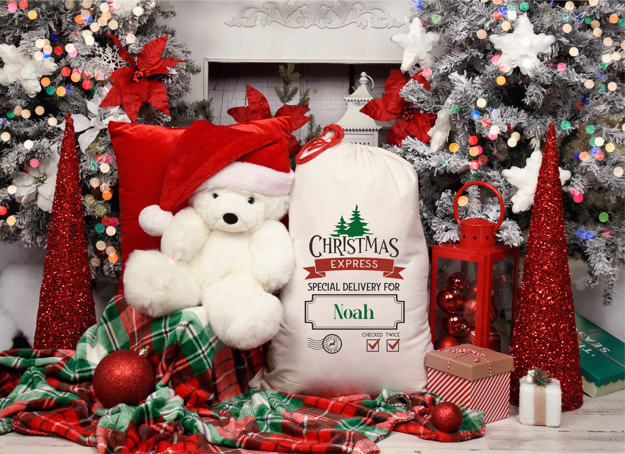 Personalised Christmas Santa Sack