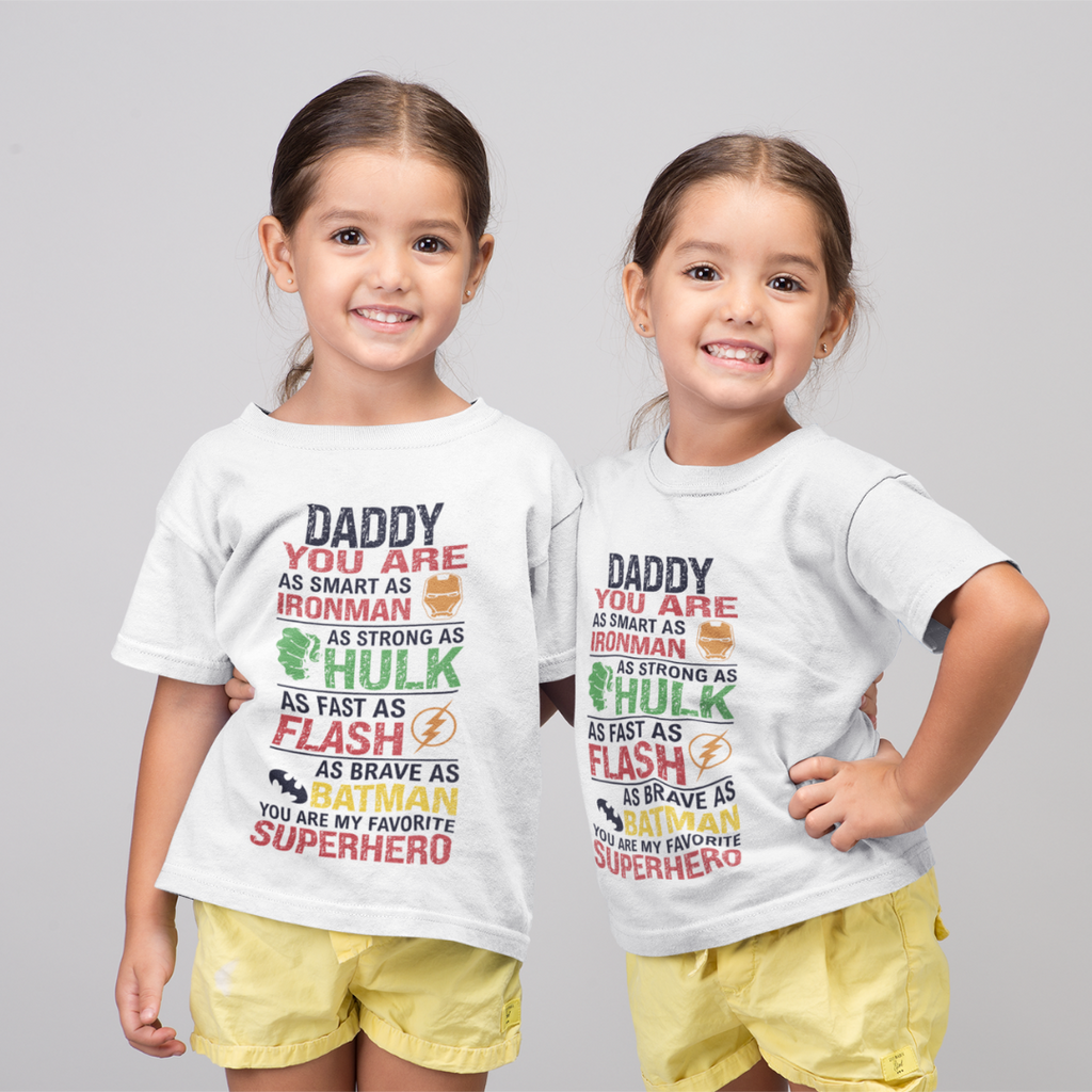 emne umoral linned Super Hero Dad Kids T-shirt – The Dandies Clothing