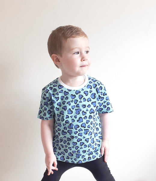 Heart Print Kids Organic Cotton Tee