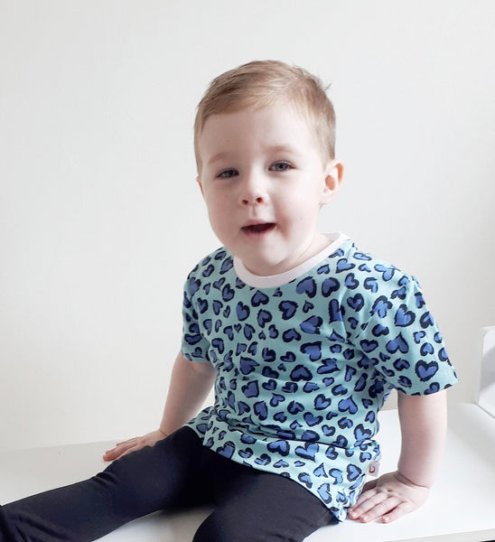 Heart Print Kids Organic Cotton Tee