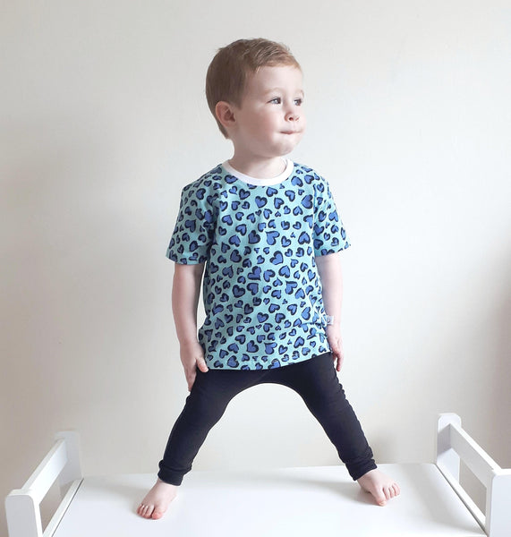 Heart Print Kids Organic Cotton Tee