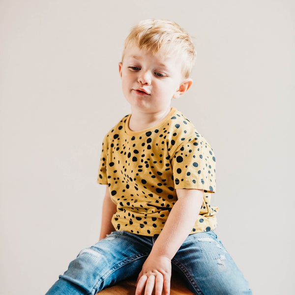 Leopard Dots Organic Cotton Kids T-shirt