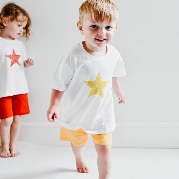 Yellow Star T-Shirts For Kids