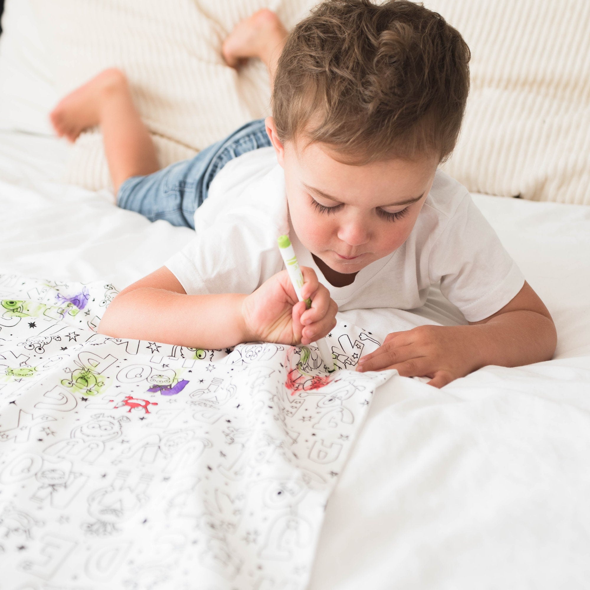 Nursery Alphabet Letters Colour-in Tablecloth