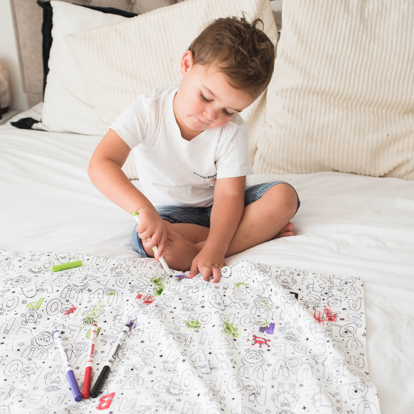 Nursery Alphabet Letters Colour-in Tablecloth