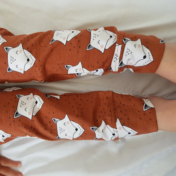 Organic Cotton Fox Baby or Toddler Girl Leggings