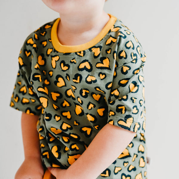 Heart Print Kids Organic Cotton Tee