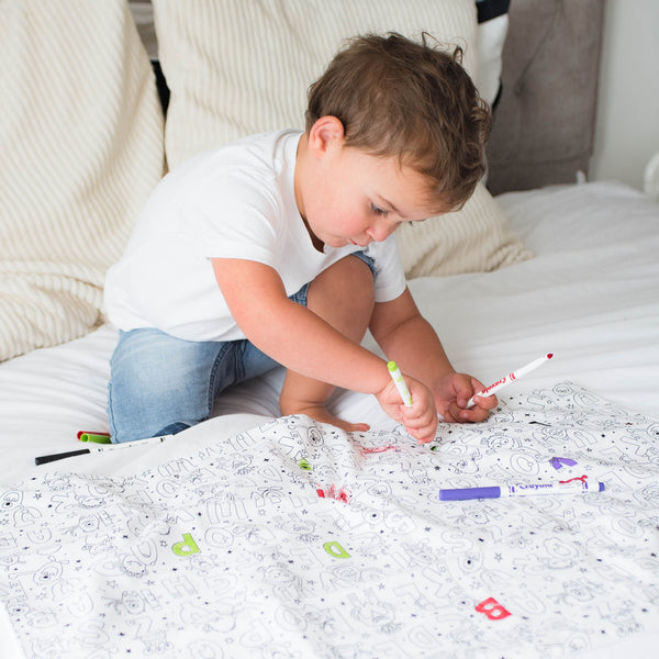 Nursery Alphabet Letters Colour-in Tablecloth